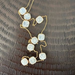 Stunning MOONSTONE Gold-Plated Sterling Silver 925 Necklace